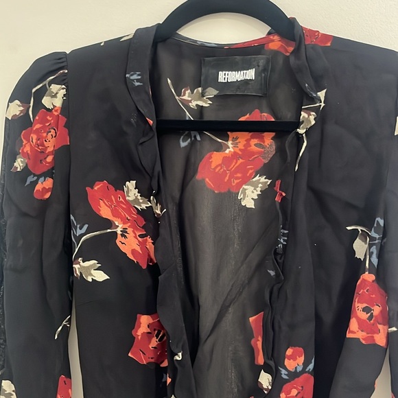 Reformation Delta Flower Wrap Dress - Picture 9 of 11